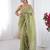 gold crush pista designer beads moti val zig zag sequance work saree