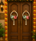 handmade moti chudi peony latkan hangingshubh-labh hanging for home decoration (pack of 2)