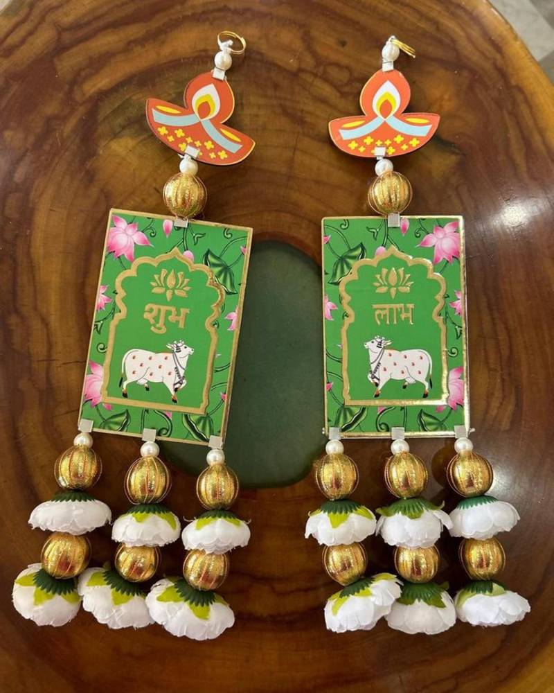handmade yellow genda door hangingparrot hanging for home decoration (pack of 2)