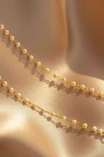 Designer 1 Line Pearl Earchain Or Ear Support Earrings