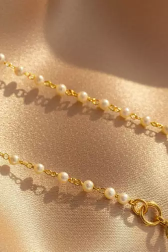 Designer 1 Line Pearl Earchain Or Ear Support Earrings