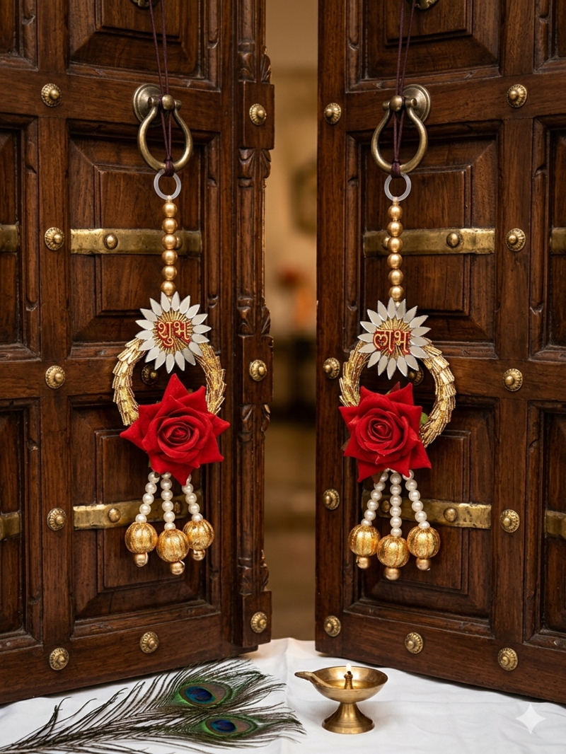 handmade subh labh door hanginghanging for home decoration (pack of 4)