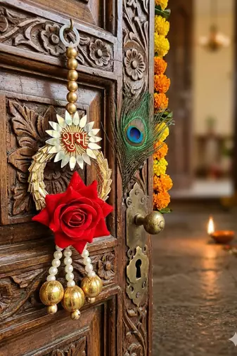 handmade subh labh door hanginghanging for home decoration (pack of 4)
