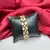 Gold Tone Kundan Bracelet, Indian Bridal Polki Style CZ Wedding Cuff