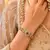 Ruby Kundan Bracelet, Gold Tone Polki Style Hand Jewelry