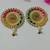 handmade multicolour moti chudi jali plate decorationjali plate hanging for diwali decoration (pack of 2)