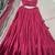 women's rayon lehenga choli with printed cotton dupatta & mirror work lace - free size