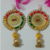 handmade multicolour jali plate moti chudi hanging for decorationshubh labh hanging for decoration (pack of 2)