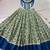 women festive real mirror work border chanderi garba lehenga choli set - free size