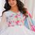  Printed Work Organza Silk Fabric Flared Anarkali Pant and Dupatta Set