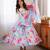  Printed Work Organza Silk Fabric Flared Anarkali Pant and Dupatta Set