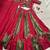 navratri special ajrakh printed rayon lehenga choli with gota patti lace - free size