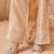 Beige gold embroidered tissue silk co ord set