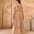 Beige gold embroidered tissue silk co ord set