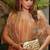 Yellowish brown embroidered organza sharara co ord set