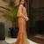 Yellowish brown embroidered organza sharara co ord set