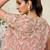 Blush pink embroidered satin corset skirt set