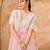 Pink and white embroidered dupion mononet co ord set