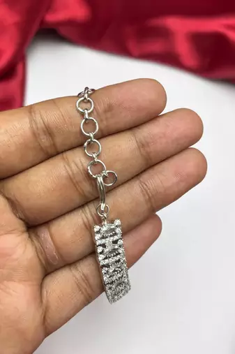 Yellow Cushion Cut Crystal Tennis Bracelet, Silver Cubic Zirconia Bridal Statement