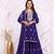 Blue fandy  silk party  embroidery wear sharara suit set