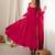 Rani pink chanderi embroidery wear anarkali suit set