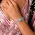 Floral Crystal Bridal Bracelet, Art Deco CZ Wedding Jewelry, Rhodium Plated Wristband