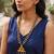 Traditional Indian Two Layer Moti Mala with Peacock Pendant, Ethnic Statement Jewelry with Earrings