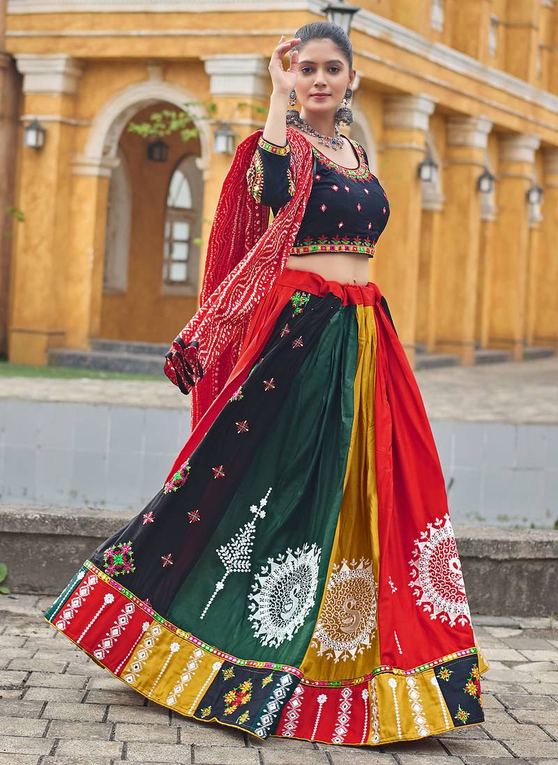 Women's 3-Piece Chaniya Choli Set with Dupatta  Free Size (upto 42)