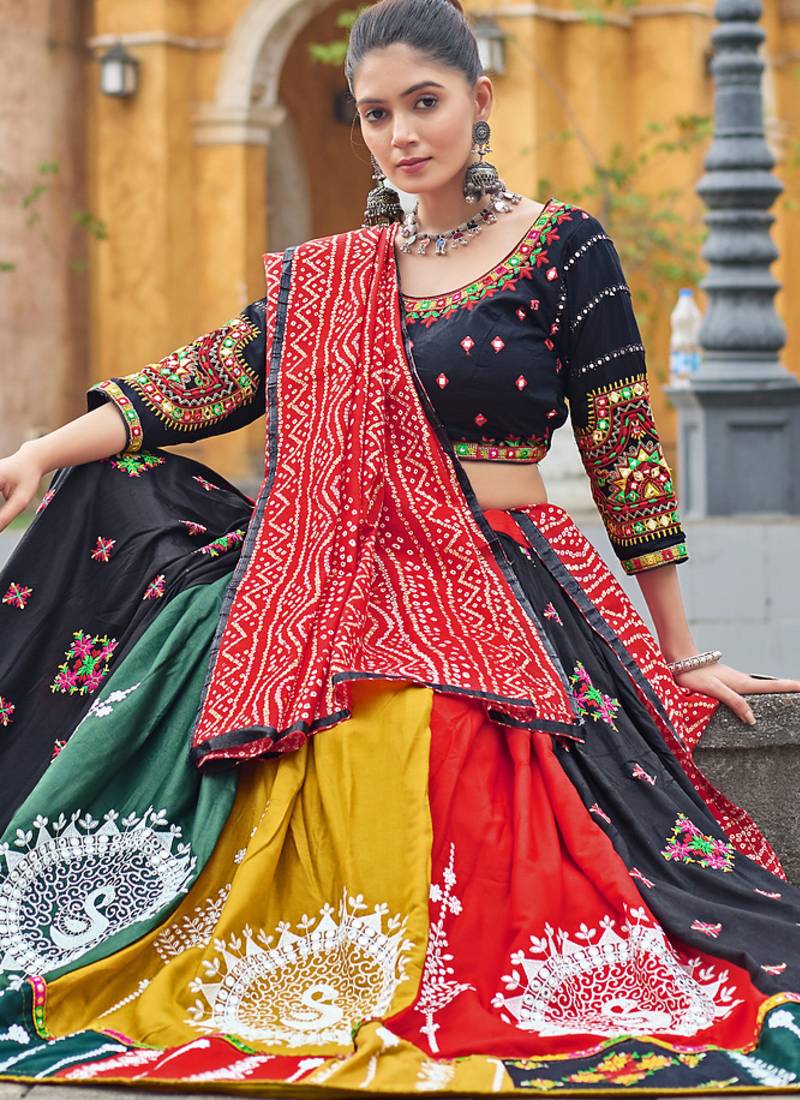 Women's 3-Piece Chaniya Choli Set with Dupatta  Free Size (upto 42)