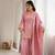 Women's Gorgeous Embroidery Work Roman Silk Fabric Straight Kurta Shalwar and Dupatta Set