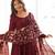  Solid Roman Chanderi Silk Fabric Flared Anarkali Pant and Dupatta Set