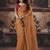 Orange shimmer faux organza saree with maroon embroidered blouse