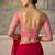 Rani pink faux georgette embroidered saree with blouse piece