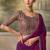 magenta faux satin saree with embroidered tussar silk blouse
