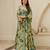 Multicolor floral printed chinon anarkali gown for women