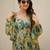 Multicolor floral printed chinon anarkali gown for women