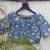 Blue cotton printed readymade blouse