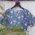 Blue cotton printed readymade blouse