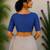 Blue cotton printed readymade blouse
