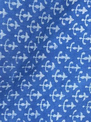 Blue cotton printed readymade blouse 5