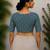 Blue cotton printed readymade blouse