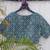 Blue cotton printed readymade blouse