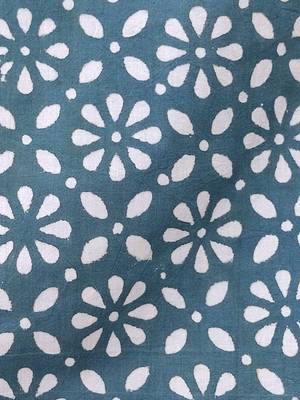 Blue cotton printed readymade blouse 5