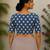 Blue cotton printed readymade blouse