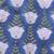 Blue cotton printed readymade blouse