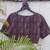 Lavender cotton printed readymade blouse