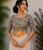 Multicolor cotton printed readymade blouse