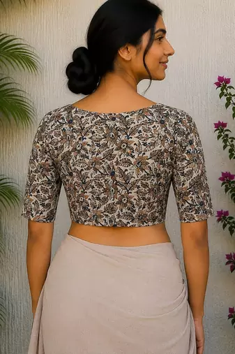 Multicolor cotton printed readymade blouse