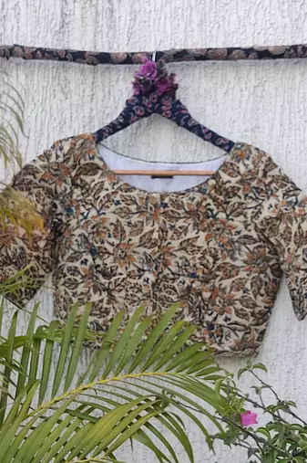 Multicolor cotton printed readymade blouse