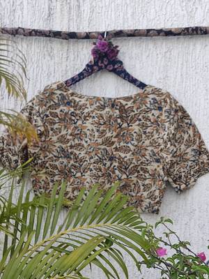 Multicolor cotton printed readymade blouse 4